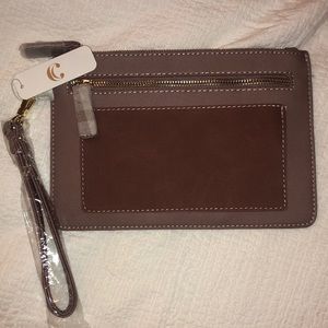 NWT Charming Charlie Mauve Wristlet Clutch